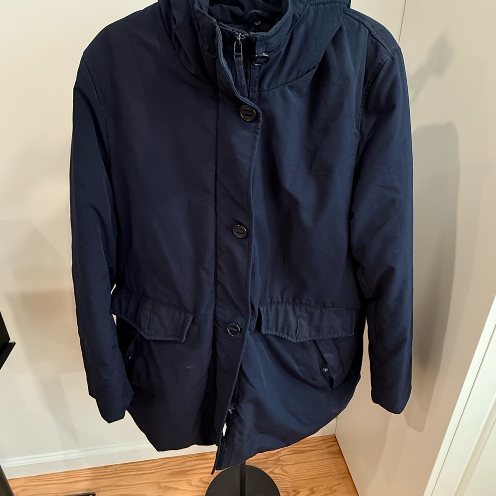 Uniqlo Navy Hooded Coat